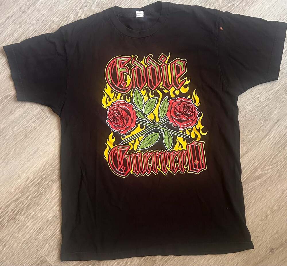 Eddie Guerrero Fire and Roses Latino Heat Pro Wrestling Crate Black T-Shirt
